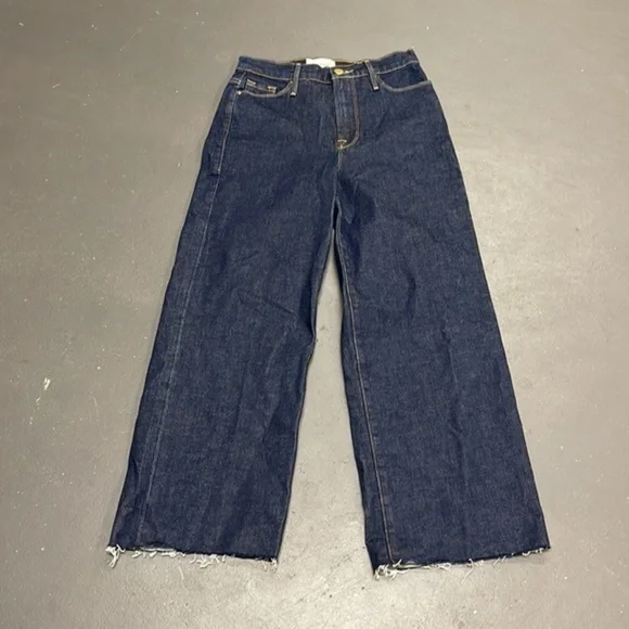 Frame denim Ali wide crop with raw hemline - Picture 2 of 6